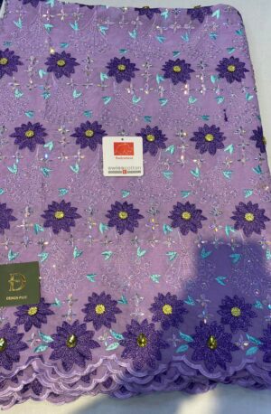 Pre-order Swiss Laces premium quality with sparkling crystal work 5 yard