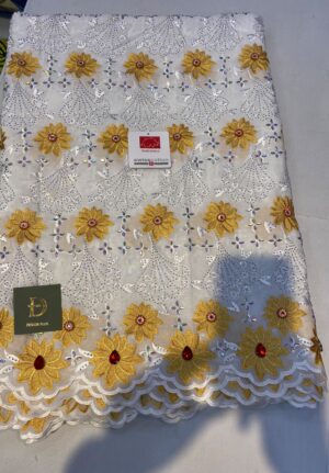 Pre-order Swiss Laces premium quality with sparkling crystal work 5 yard